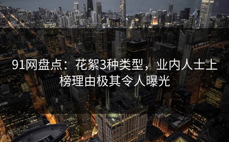 91网盘点：花絮3种类型，业内人士上榜理由极其令人曝光